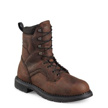 Red Wing SuperSole® 8-inch Waterproof Safety Toe Metguard Veiligheidsschoenen Heren DonkerBruin - 4435
